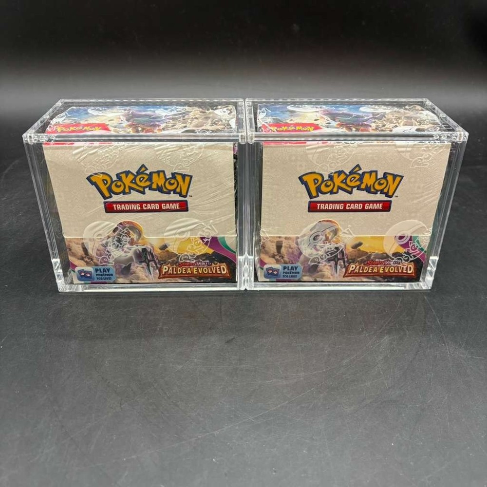 Lot (2) Pokemon TCG Paldea Evolved SV02 Booster Boxes SEALED/NEW w/ AcrylicProbstein is actively accepting consignments