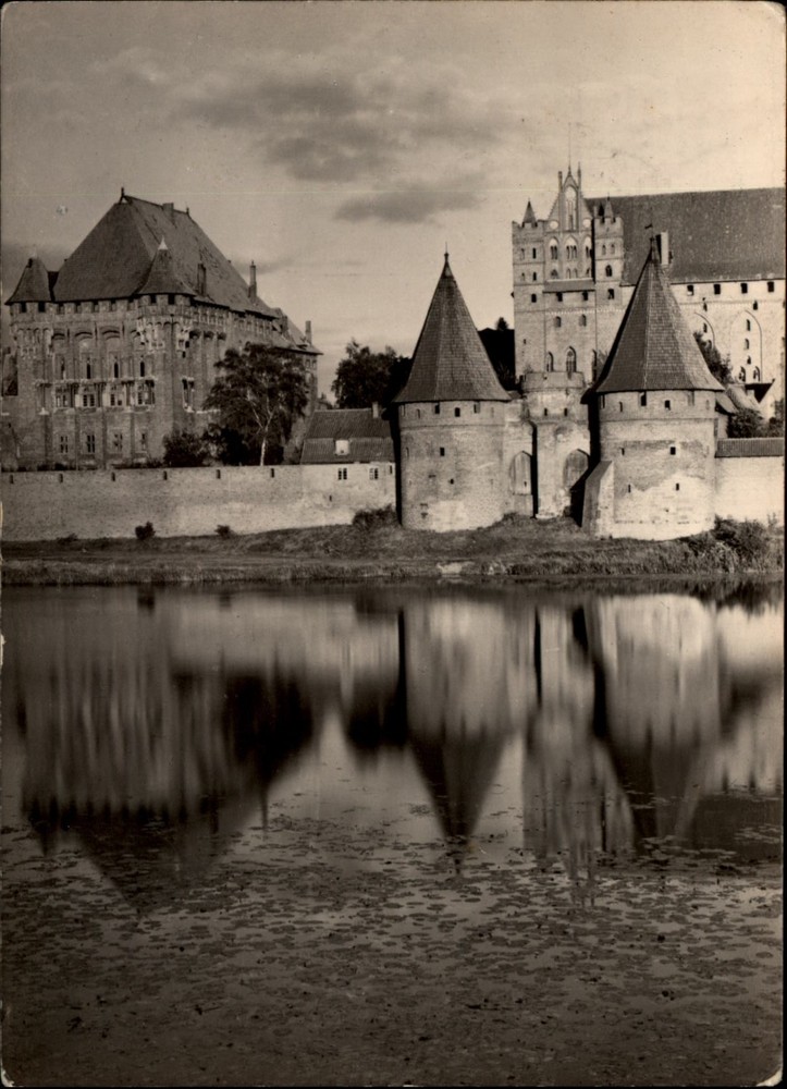 RPPC Malbork Castle Malbork Poland vintage postcard y979