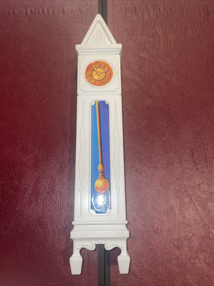Barbie Reloj Alto Abuelo Reloj Caja Azul Juguetes Blanco De Colección Casa de Muñecas Muebles-image