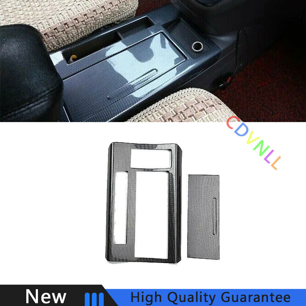 For Honda CRV CR-V 2007-2011 Carbon Fiber Middle Console Storage Box Trim 2PCS