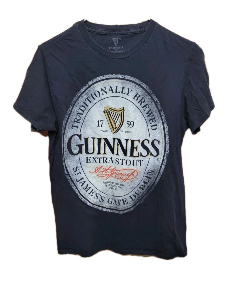 Guinness Beer Logo T Shirt Extra Stout Mens Medium Gray
