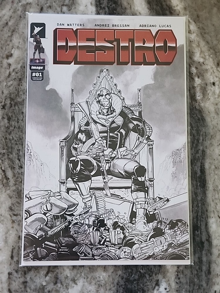 GI Joe DESTRO #1  B&W PX 2024 SDCC Comic Con Exclusive NEW LMT 1000