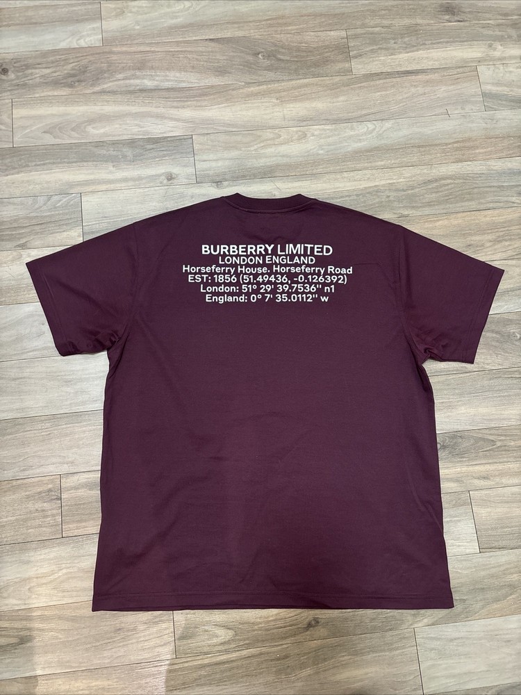 Burberry Burgundy T Shirt Size Small