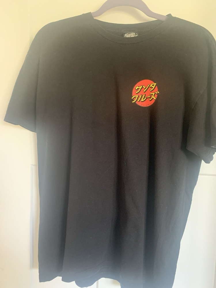Santa Cruz Skateboards Japanese Dot T-Shirt - Men's Large - Black