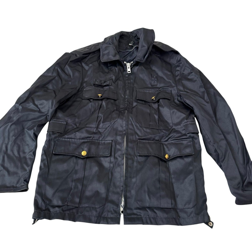 VTG Chicago Police Jacket Size 42 Regular Blue Zip Vintage