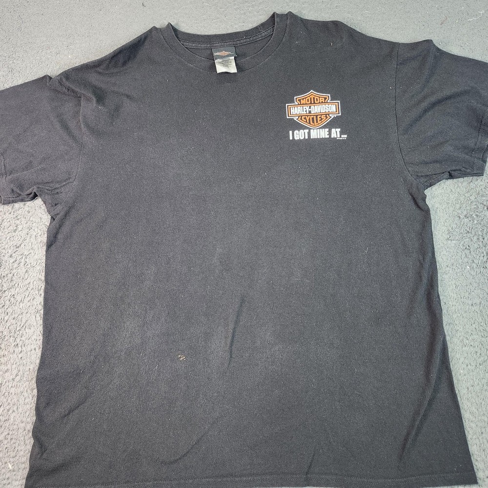 Harley-Davidson Emerald Coast Shirt Mens XL Black Motorcycle Graphic Tee Florida