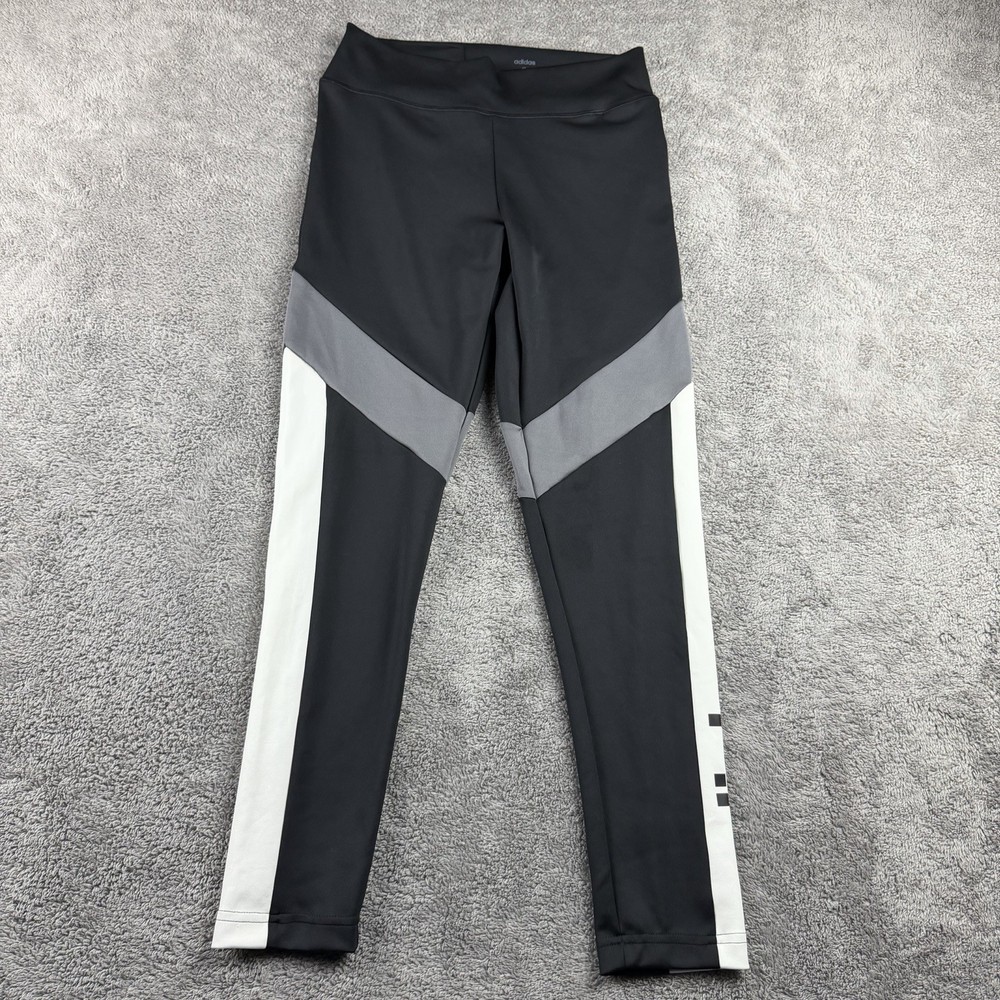 Adidas Aeroready Leggings Womens Small Black Gray White