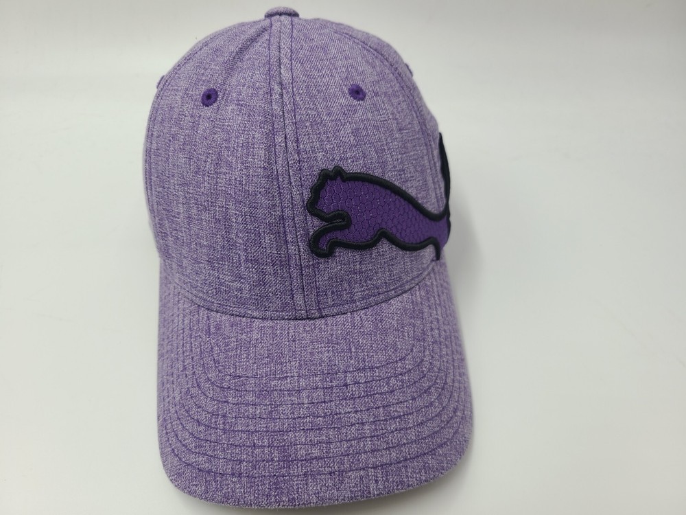 Puma Flex Fitted S-M Hat Cap Baseball Golf Tennis Casual Dad Men Women Purple