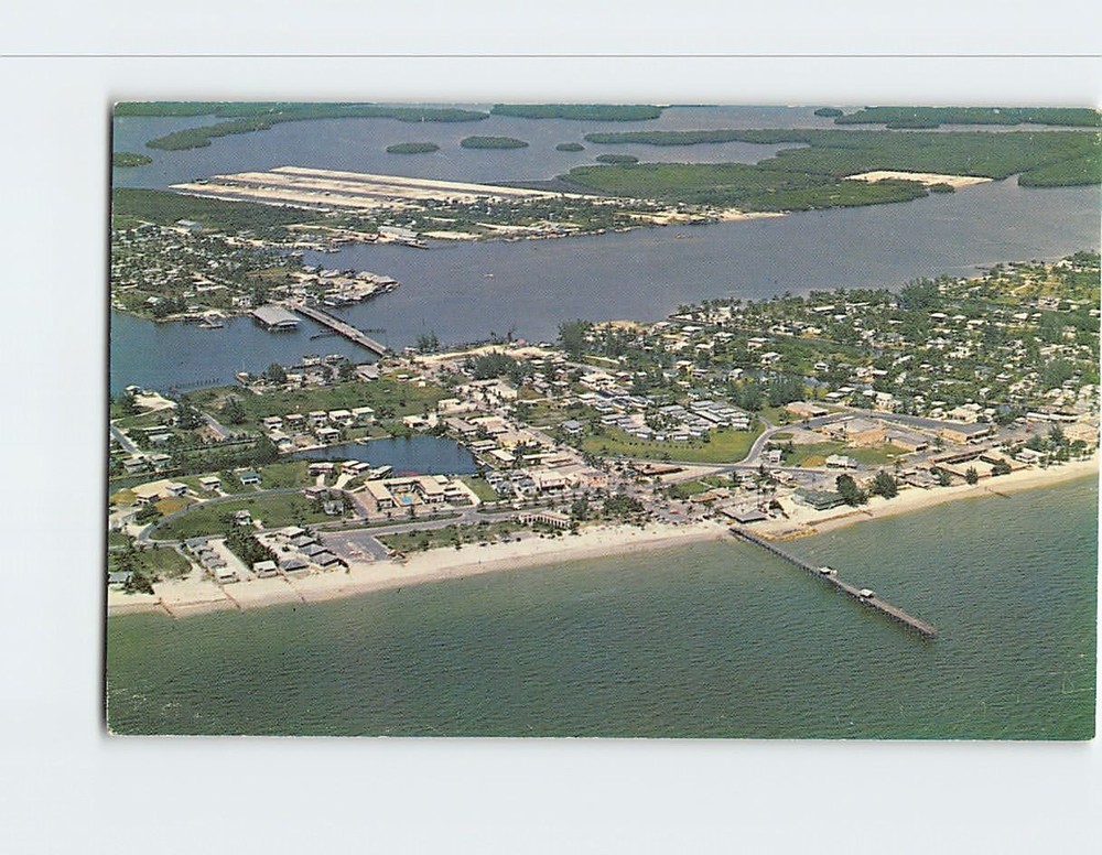 Postcard Aerial View of Fort Myers Beach Florida USA