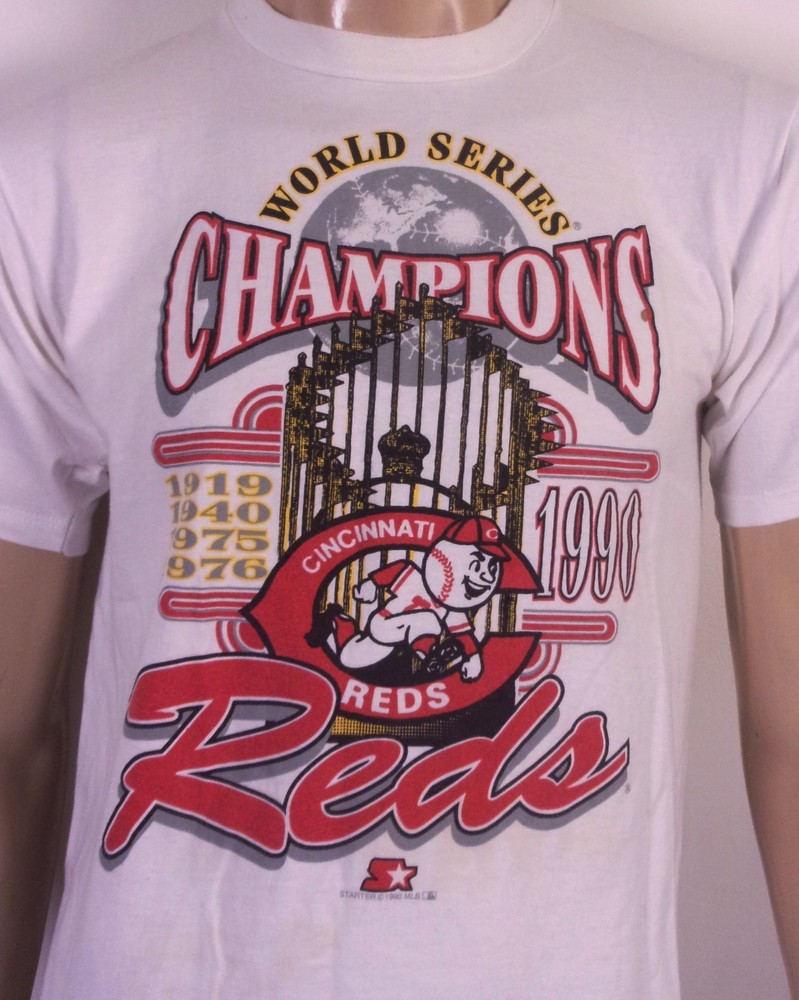 vintage 90s single stitch 1990 Cincinnati Reds WS Champs T-Shirt Starter SZ L