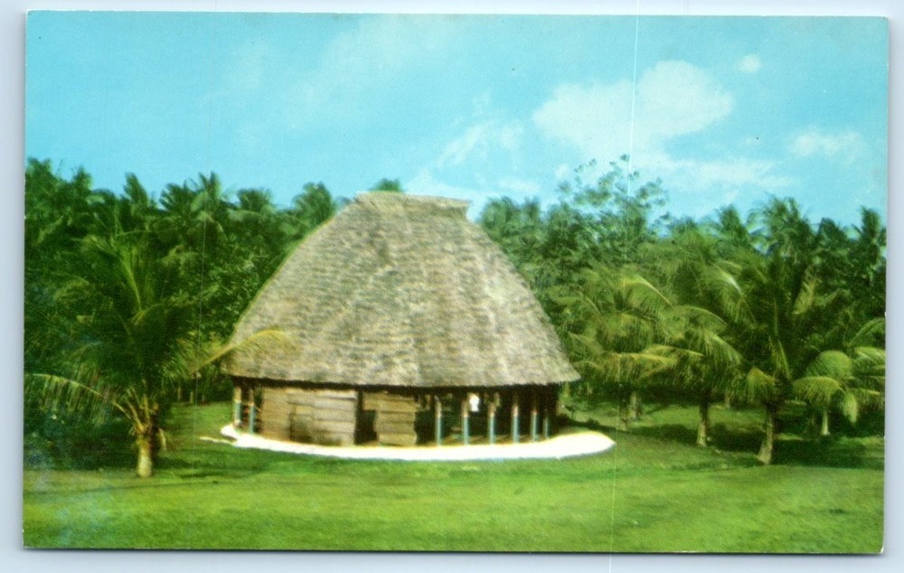 A Typical Samoan Fale House - SOMOA Postcard