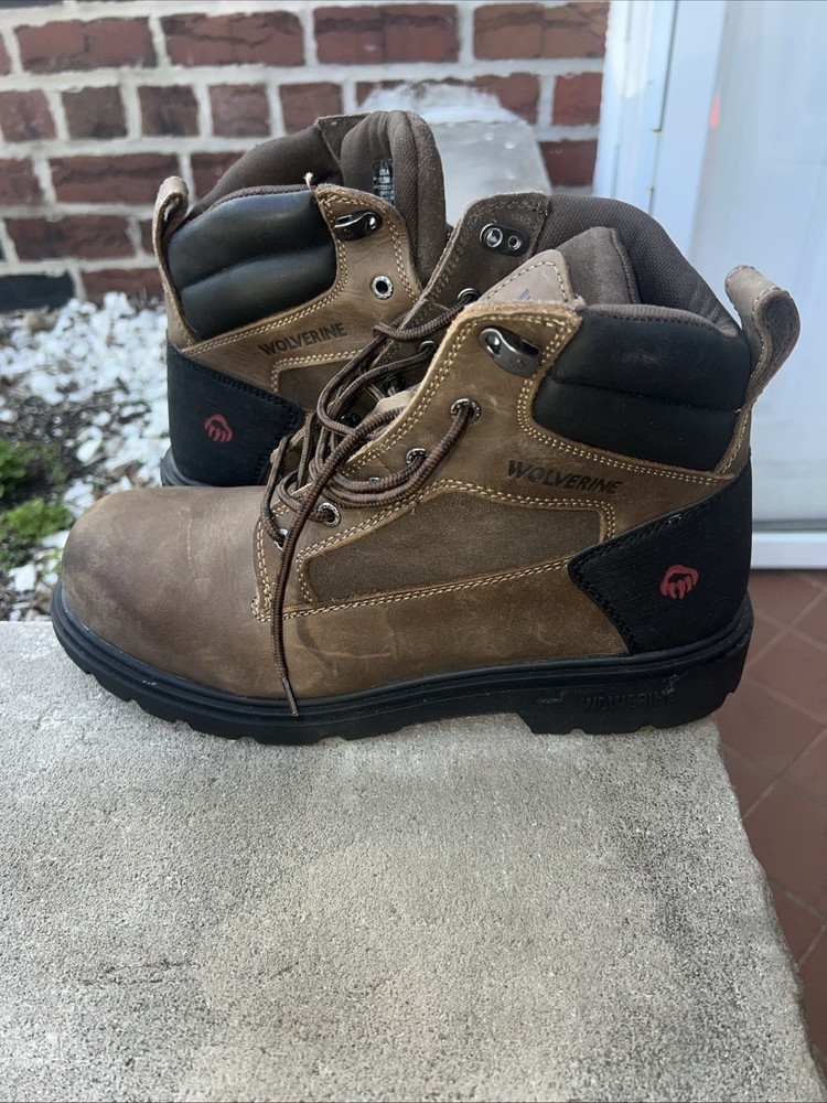 Wolverine W201289 Men's 6 Steel Toe Work Boots Brown Size 11.5 Made in USA