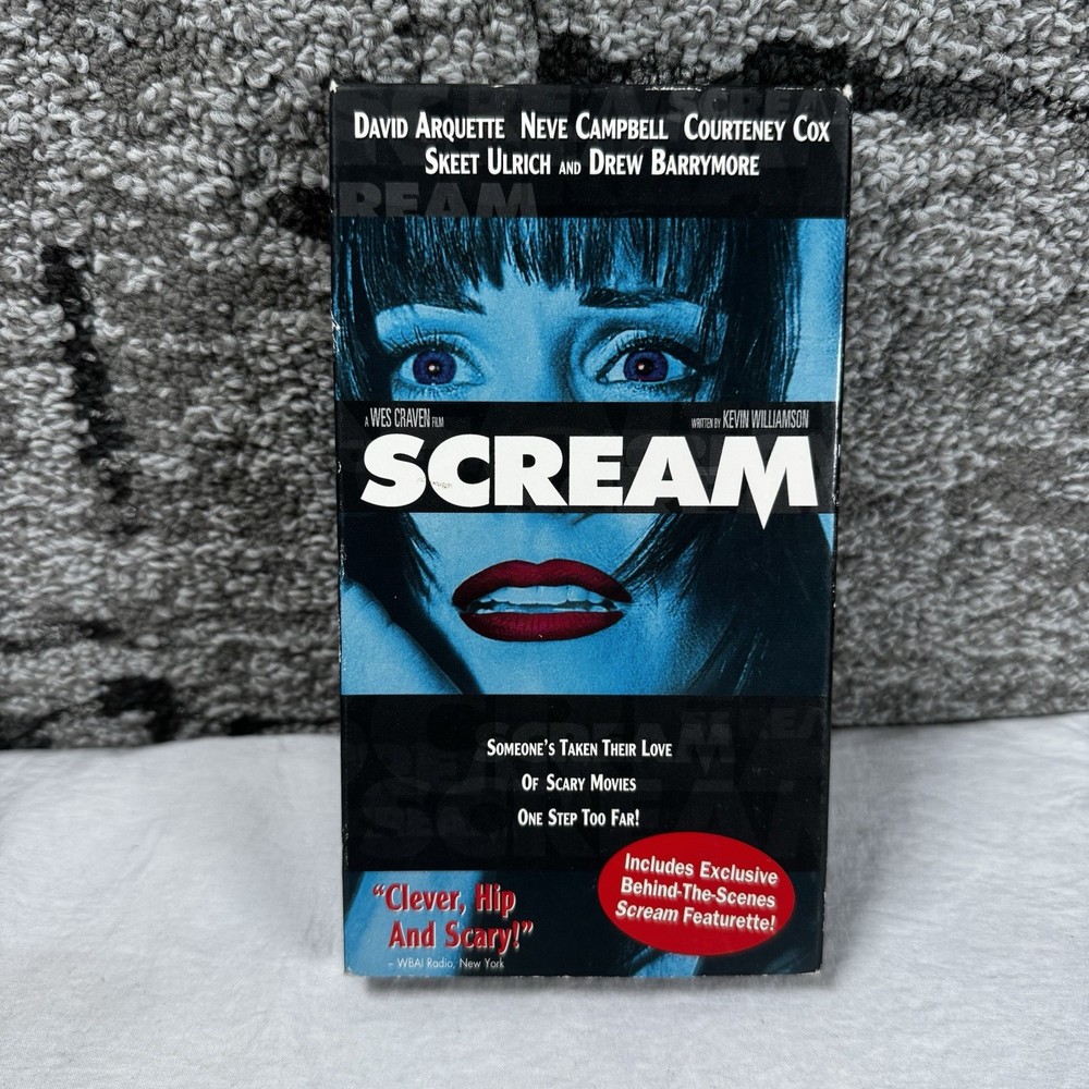 Original Scream VHS Courtney Cox Blue Variant Cover HORROR SLASHER Film
