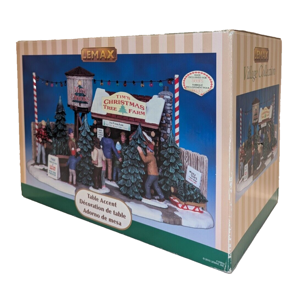 Lemax Tims Christmas Tree Farm Village Table Accent Holiday Decor G1-image