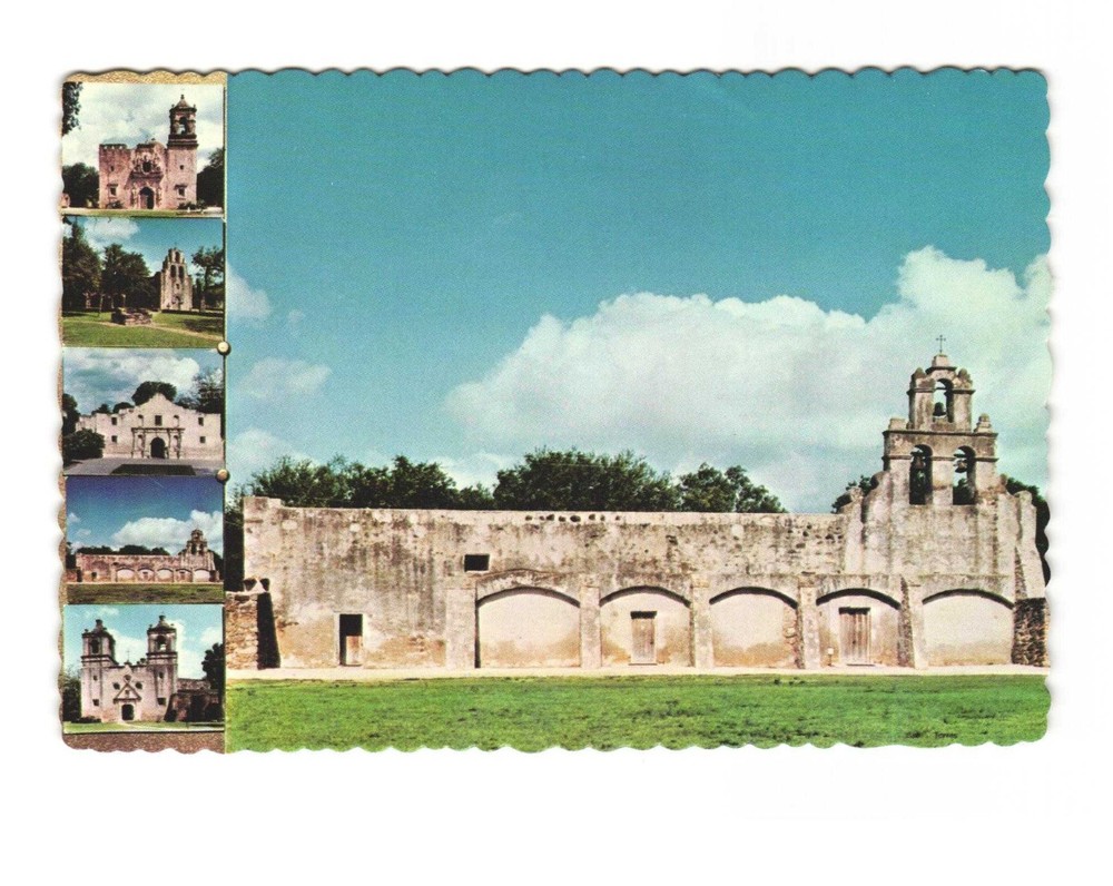 Mission San Juan Capistrano San Antonio TX vintage postcard unposted