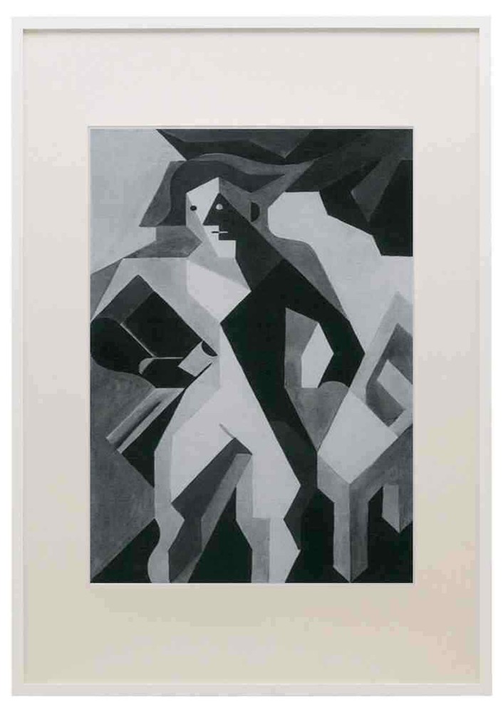 Harlequan with Stool Juan Gris Abstract Art A3 A4 Framed Print Picture-image