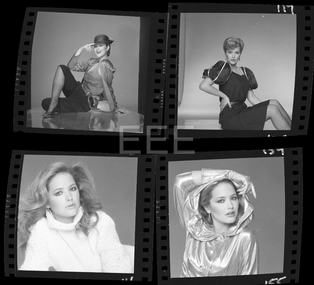 4 Janine Turner Movie Actress Model Harry Langdon Negative w/rights Lot 766E