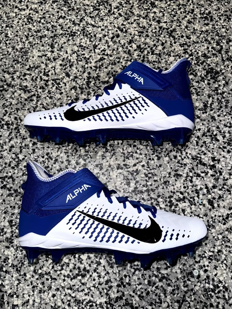 Nike Alpha Menace Pro 2 Mid Football Cleats Size 12-13 Blue/White BV3945-101