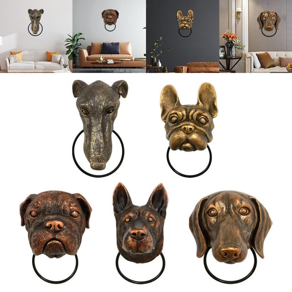 Design Door Knocker Decorative Dog Doorknocker Wall Art Decorative Resin Craft