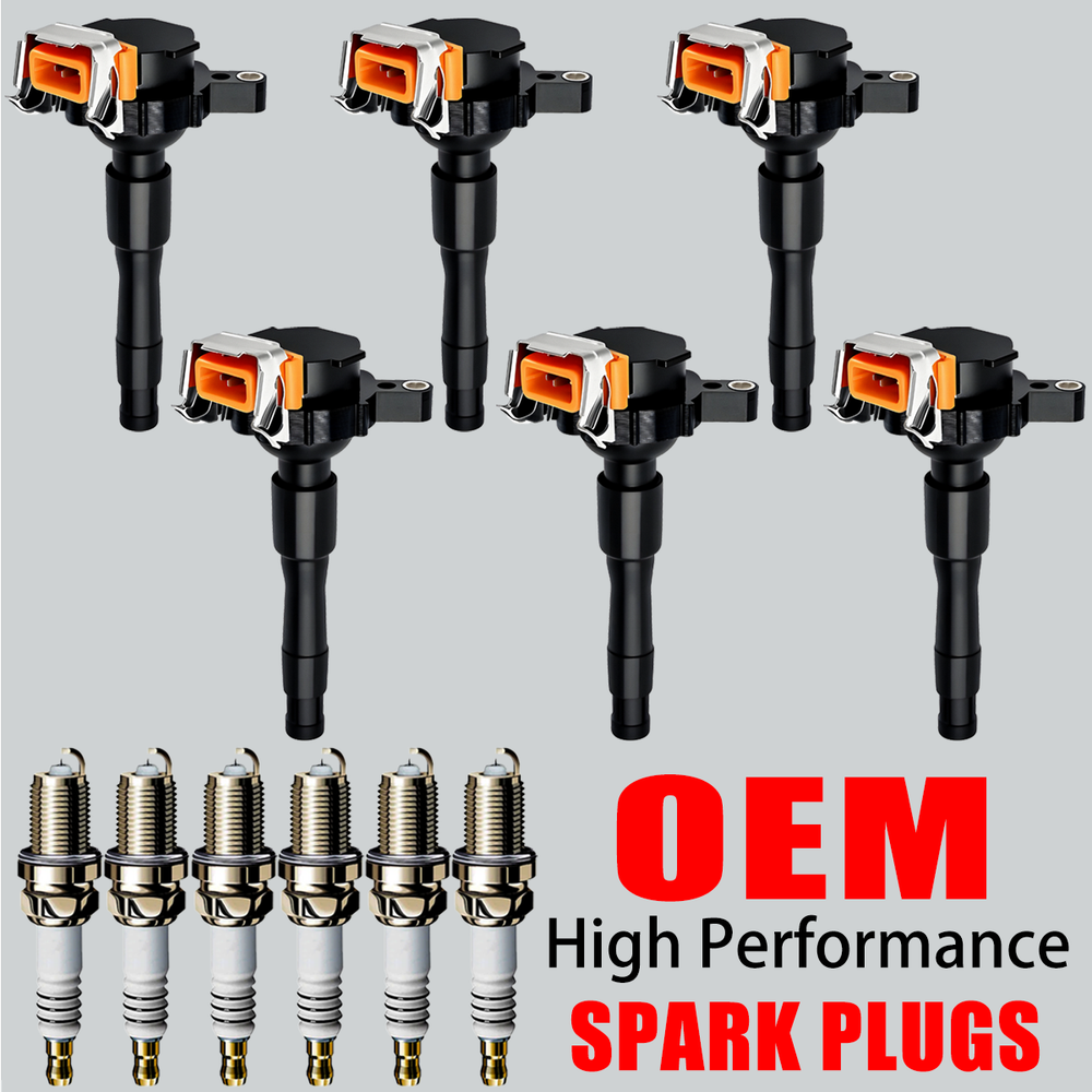 6X OEM Ignition Coil & Iridium Spark Plug For BMW 323 325i 328i 528i Z3 M3 UF354