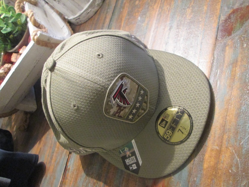 NWT NFL Atlanta Falcons Green Fitted 59Fifty Salute to Service New Era 7 1/2