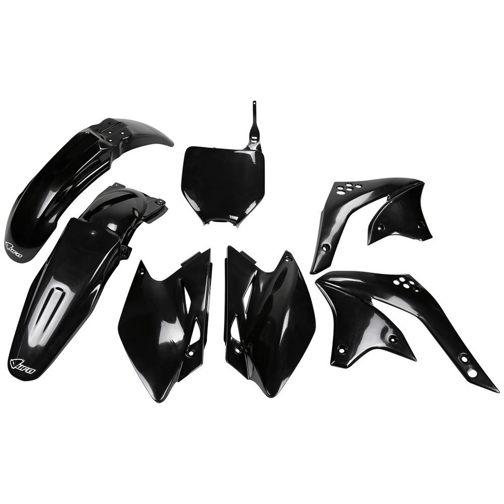 UFO Plastic Kit Set Complete Black Kawasaki KX450F 2007