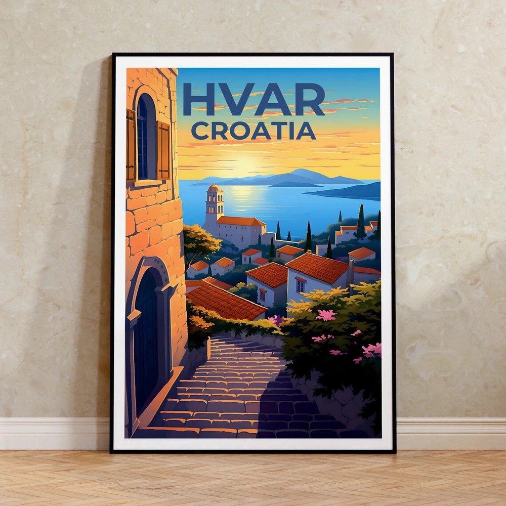 Hvar Travel Poster Premium Quality Choose your Size