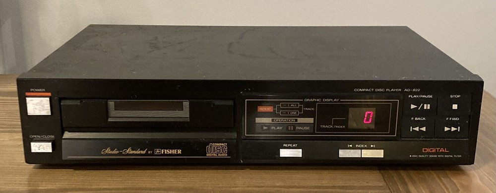 Vintage Fisher AD-822 Compact Disc CD Player Tested Working
