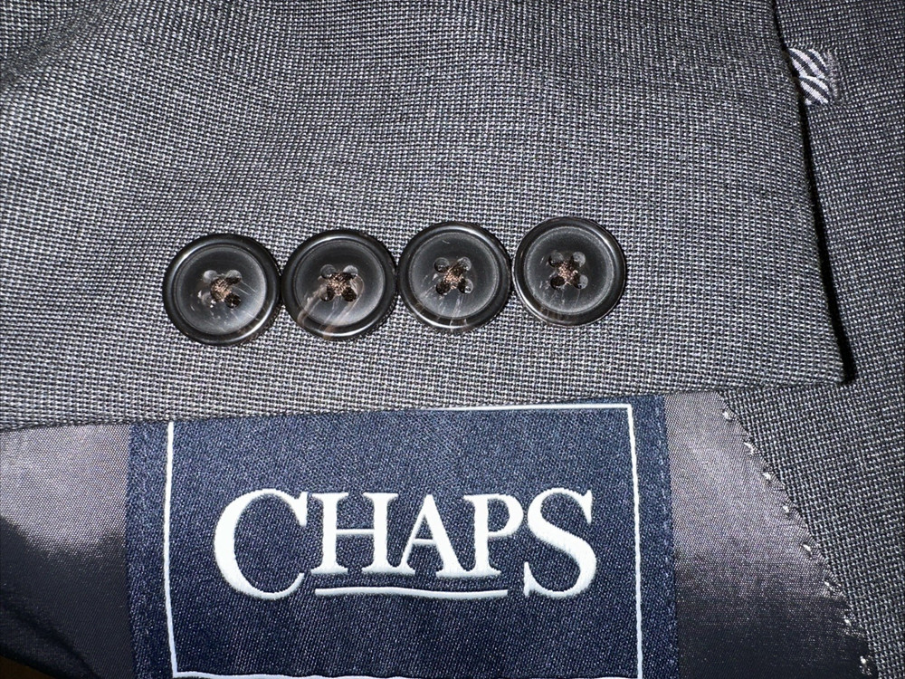 Chaps Ralph Lauren Birdseye Sport Coat Mens 44R Two-Button Jacket Blazer