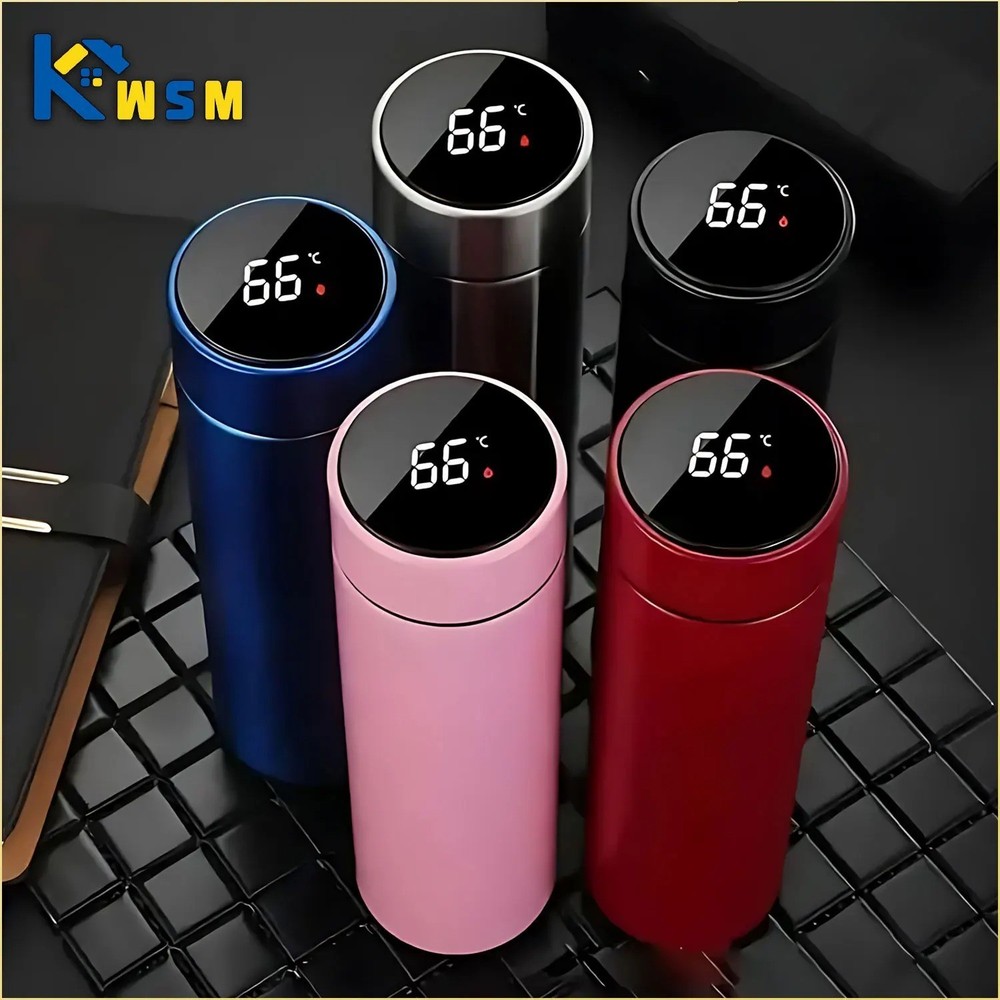 Smart Insulated Mug Stainless Steel Vacuum Cup Thermos Bottle LED Display 500ml