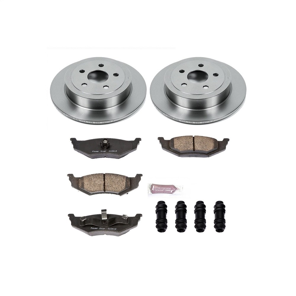 Power Stop KOE6266 1-Click Daily Driver Brake Kits Rear OE Replacement Rotors Z1