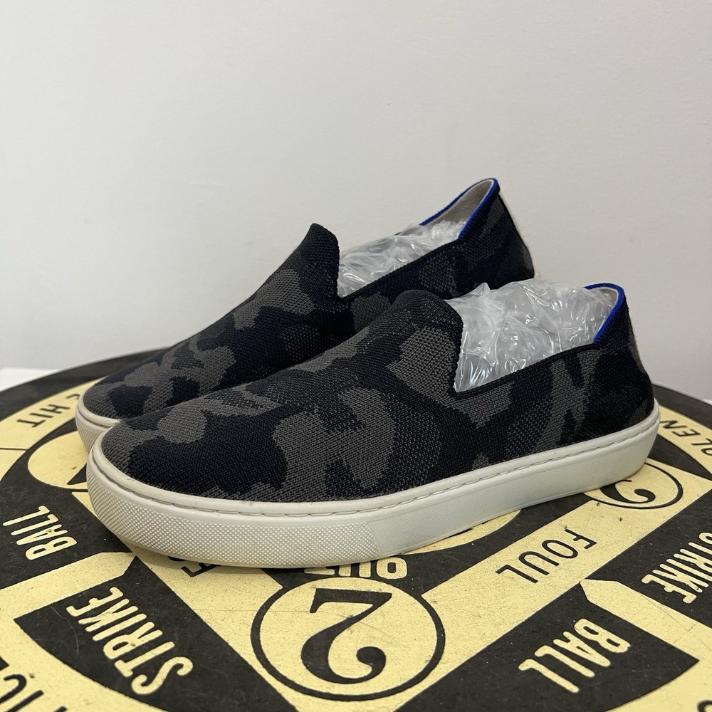 Rothy’s The Original Slip On Sneaker Grey Camo Knit Casual Flat Women’s Size 7.5