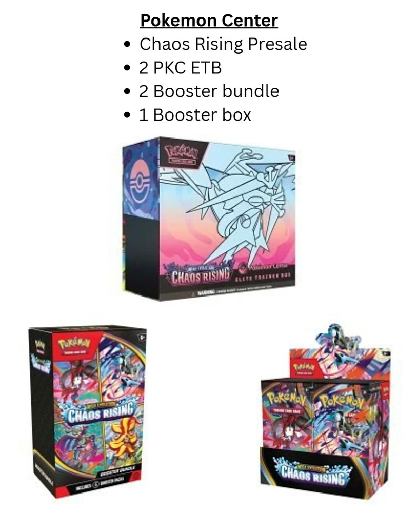 Pokemon TCG Chaos Rising (PRESALE).