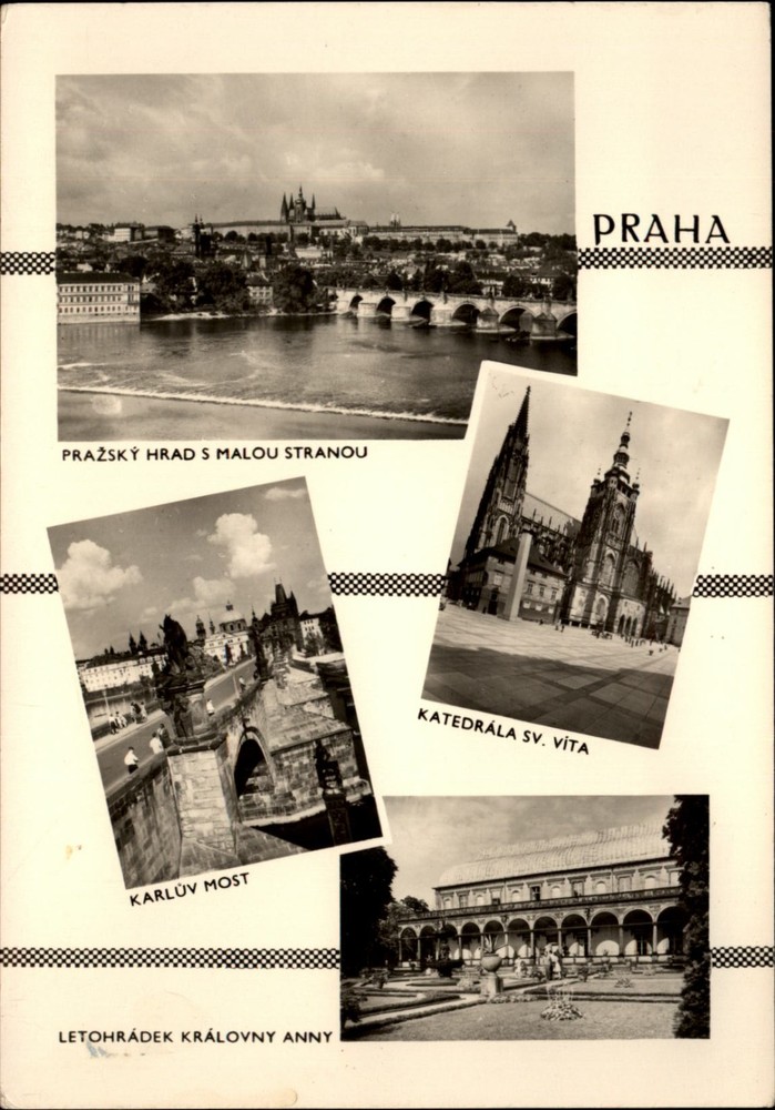 RPPC Prague Czech Republic vintage postcard b677