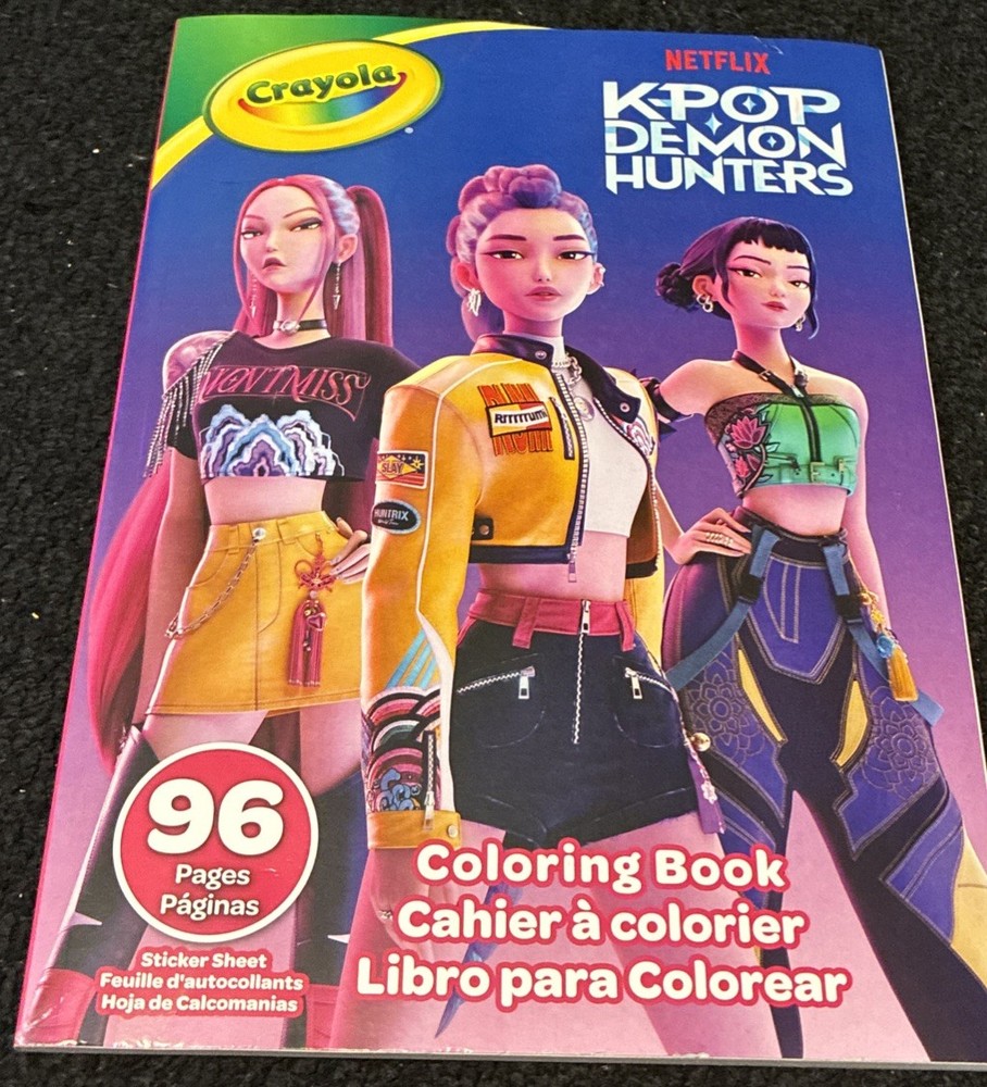 K Pop Demon Hunters Coloring Book With Stickers - BRAND NEW KPOP