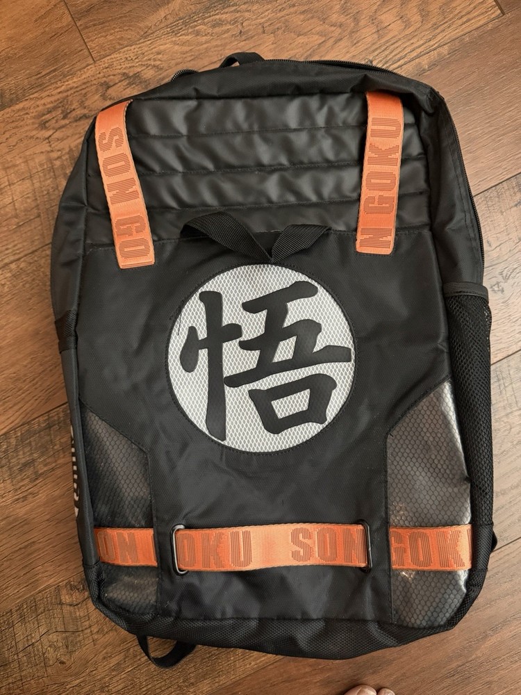 Dragon Ball Z Son Goku's Symbol Built-Up Backpack Toei Anime Travel School EUC