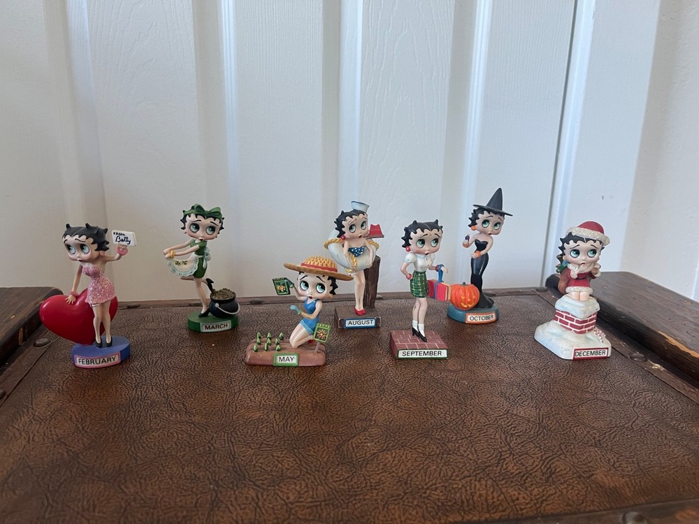 Boopin Around the Year 7 Danbury Mint Betty Boop Figurine Lot READ DESCRIPTION