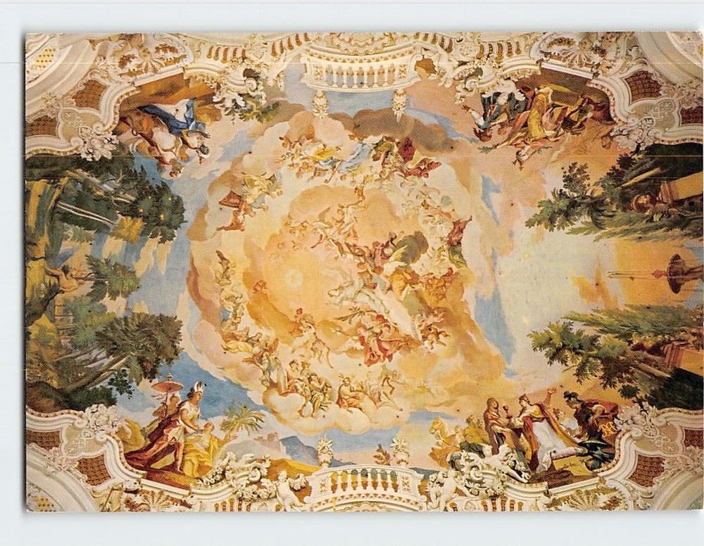 Postcard Fresco Pilgrimage Church of St. Peter and Paul in Steinhausen Germany