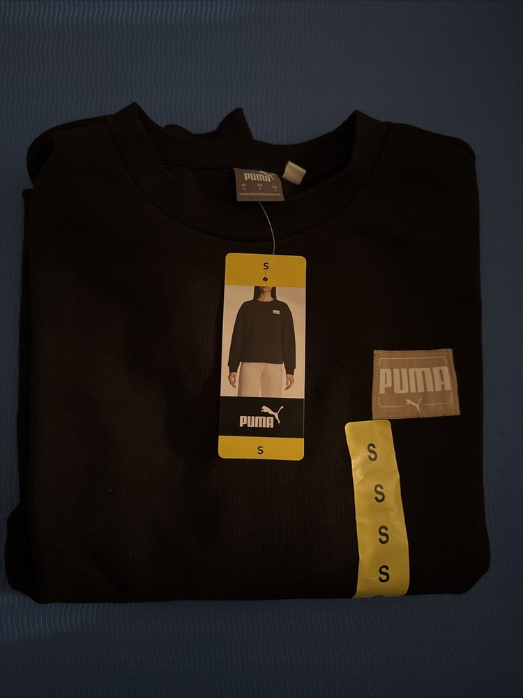 PUMA Women's Fleece Crewneck Sweatshirt Badge Small-M