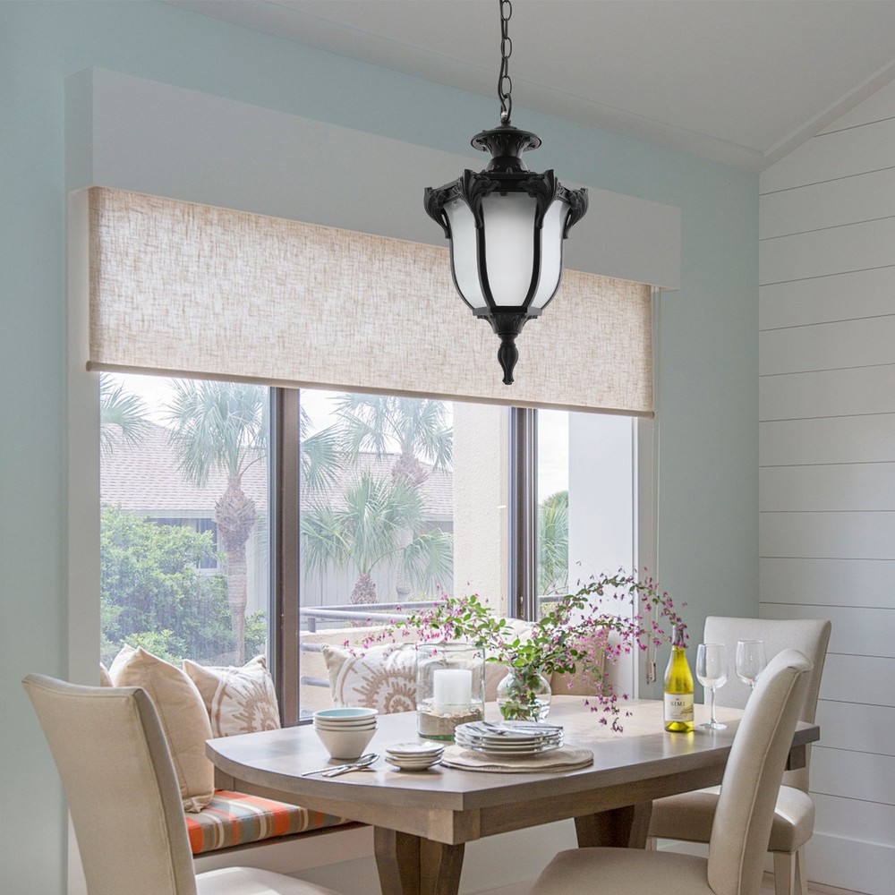 Black Adjustable Single-Head Pendant Ceiling Light