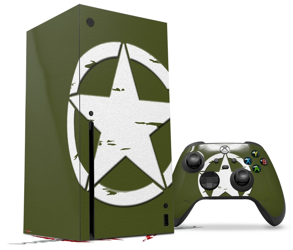 Skin Set for XBOX Series X Distressed Army Star