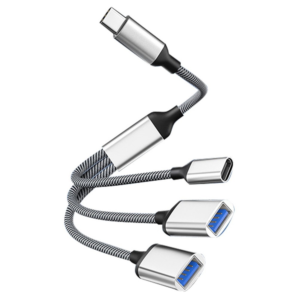 USB C OTG Splitter Cable Data Adapter for Phone Charging