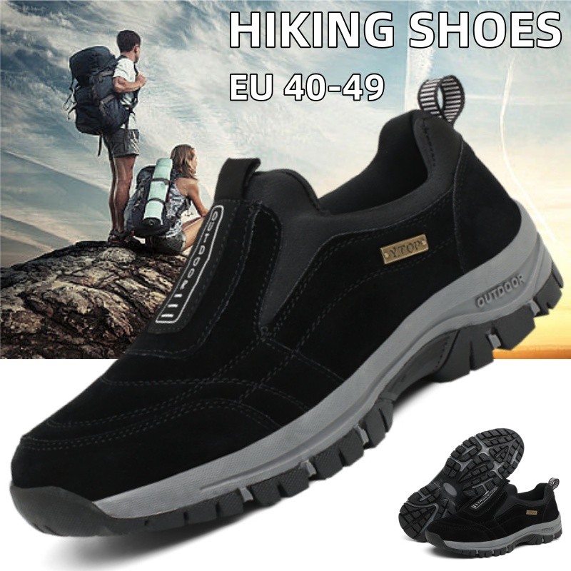 EU 49 Plus Hiking Shoes Men's Slip on Loafers Outdoor Casual Walking Sneakers