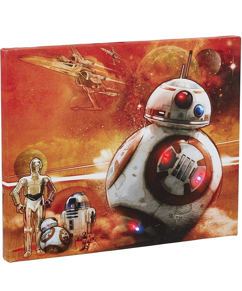 Star Wars BB-8 Light-Up Canvas Wall Decor for Fans