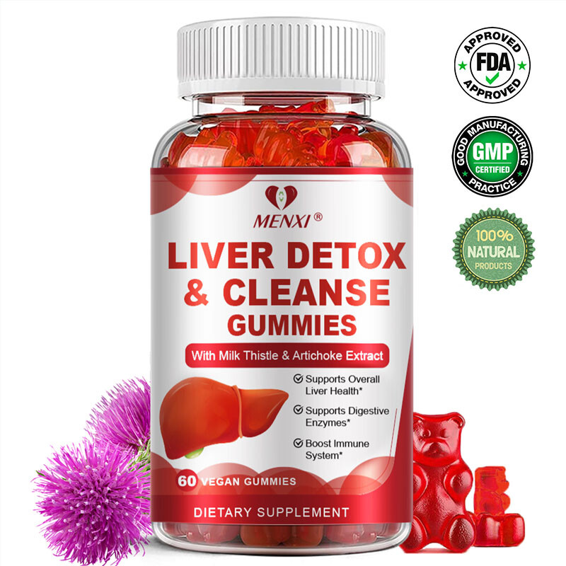 Liver Detox Gummies with Milk Thistle for Liver Health & Immune Support