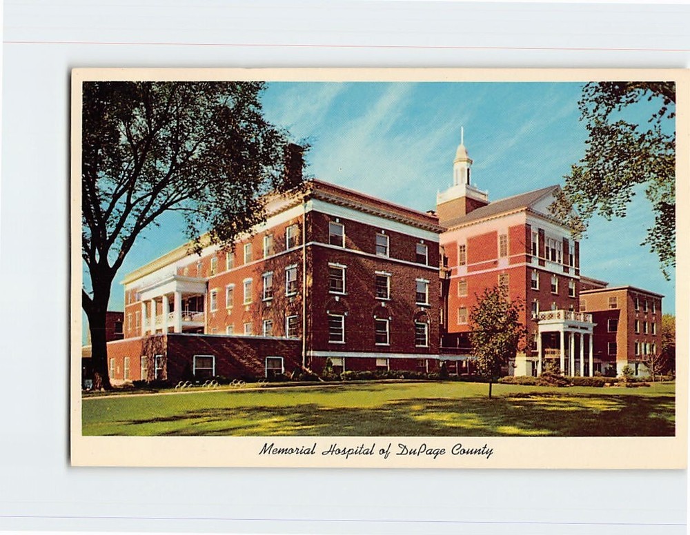 Postcard Memorial Hospital Of DuPage County Elmhurst Illinois