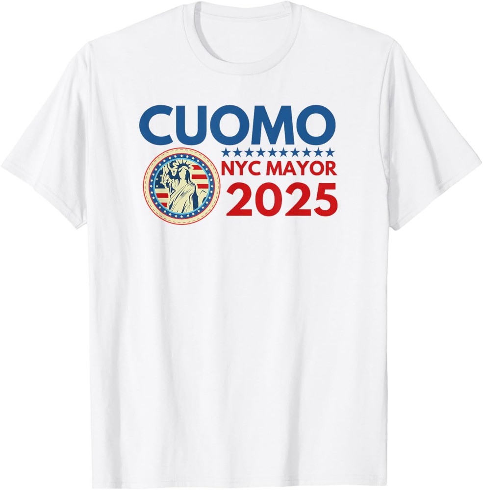 Cuomo 2025 NYC Mayor Campaign Democrat American Flag T-Shirt