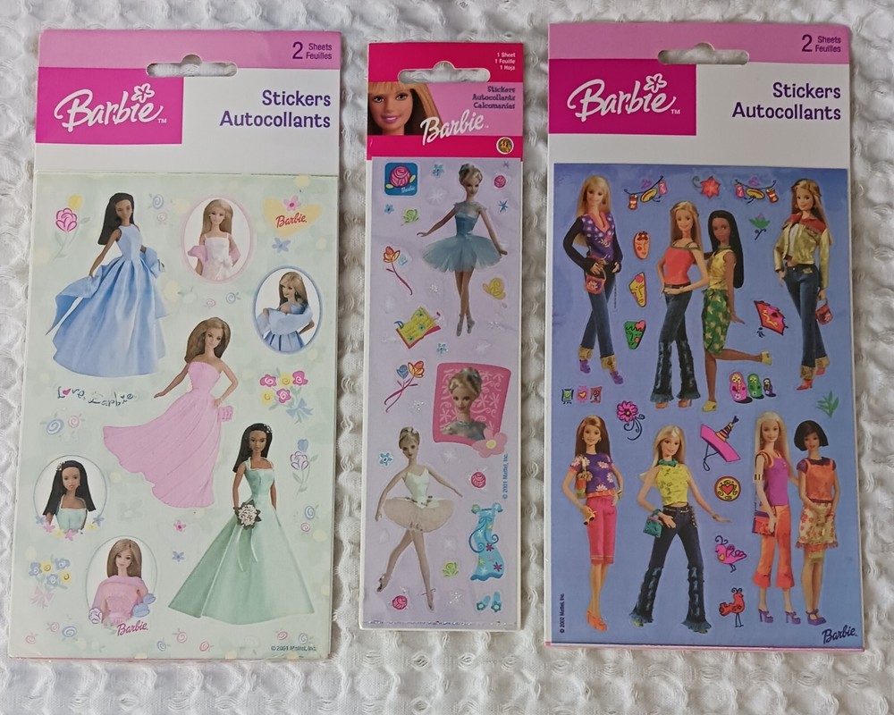 Vintage Sandylion Stickers BARBIE 5 Sheets Acid Free Scrapbooking Paper Craft-image