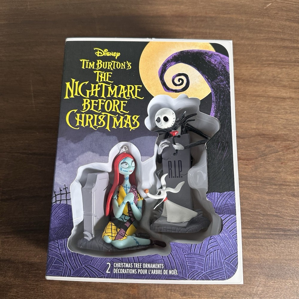 Hallmark Disney The Nightmare Before Christmas Jack & Sally Ornament Set New