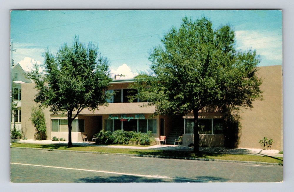 St Petersburg FL-Florida, Park Plaza Apts Advertising, Antique, Vintage Postcard